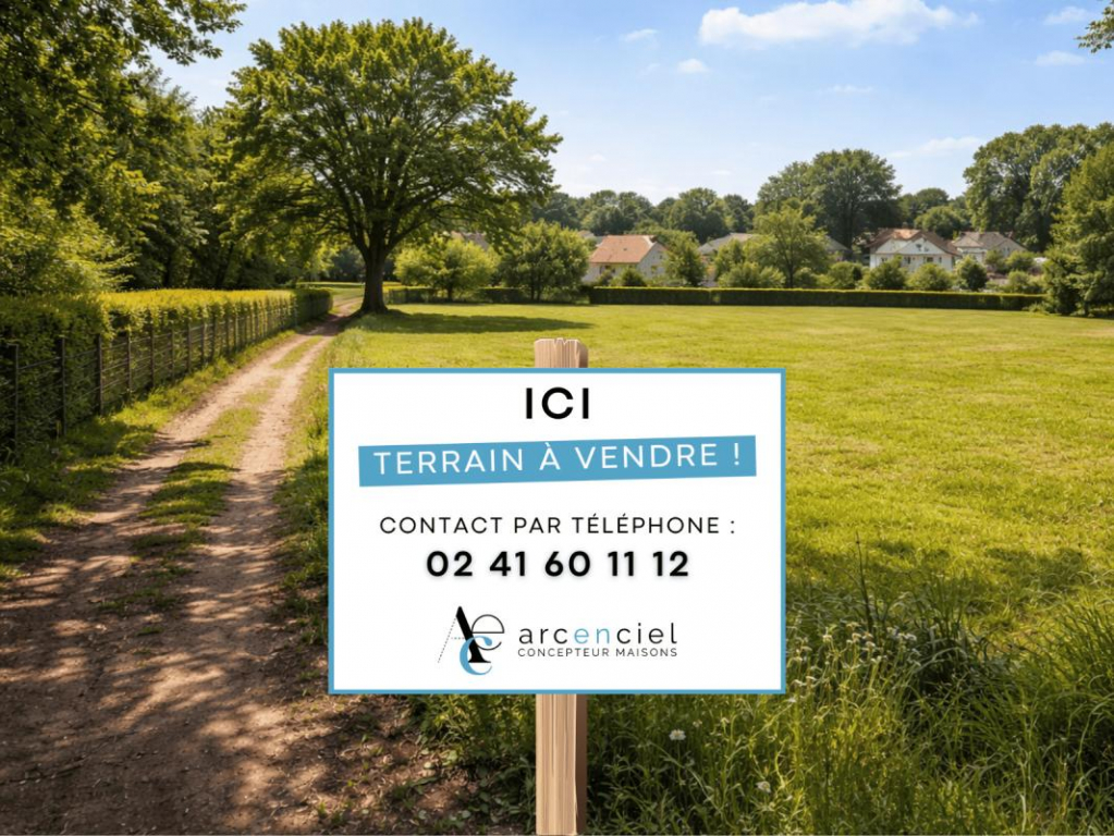 Terrain à bâtir 332 m² viabilisé – Sarrigné (49) – Exposition plein sud – 66 320 €