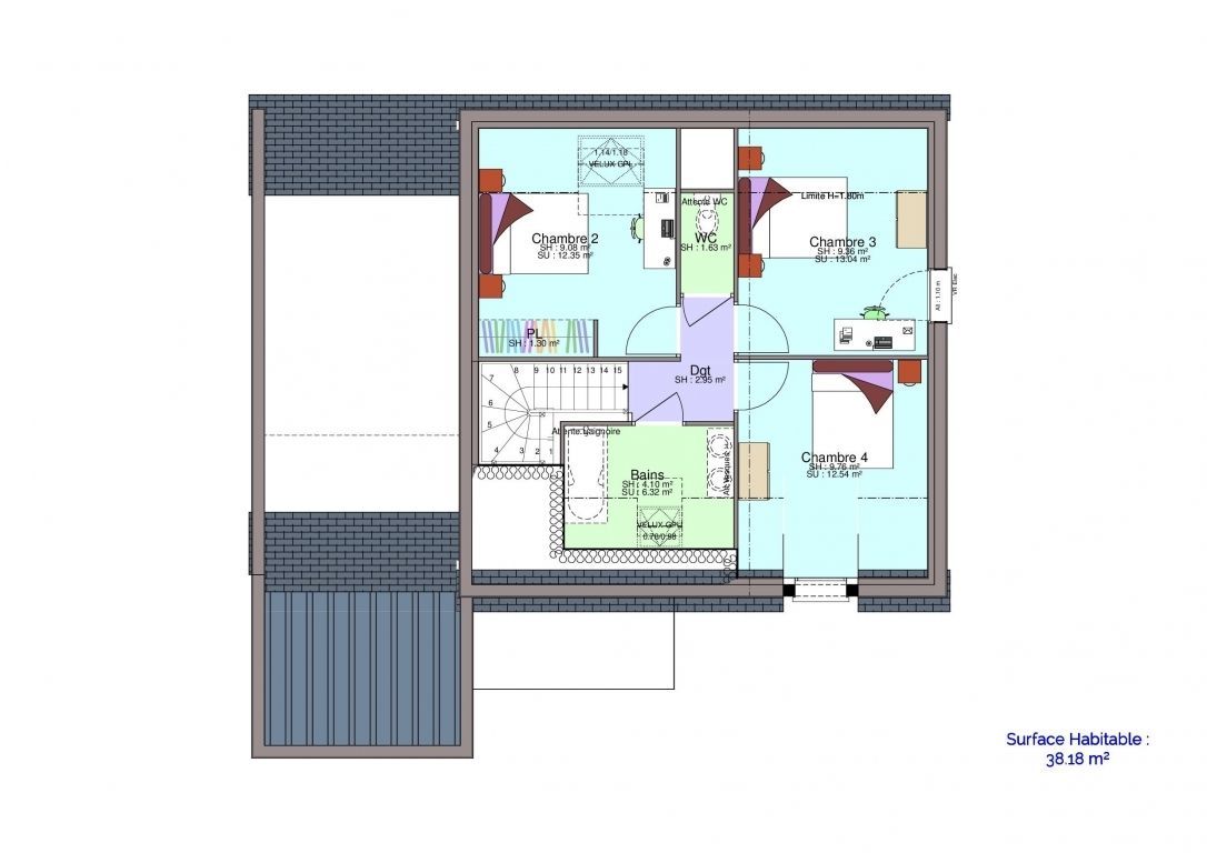 Plan maison Chartrain étage