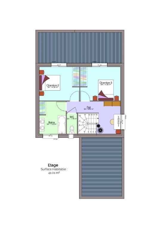 Plan maison Drouault étage